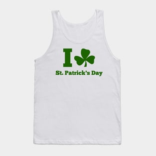 I LOVE ST. PATRICK DAY (green) Tank Top